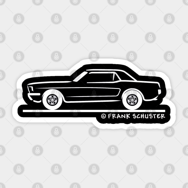 1965 Mustang Hardtop convertible Sticker by PauHanaDesign